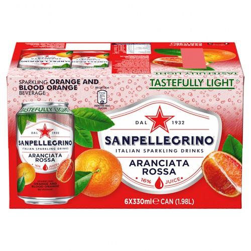 SAN PELL ARANCIATA ROSSA 4X6X330ML (BLOOD ORANGE) - Lynas Foodservice