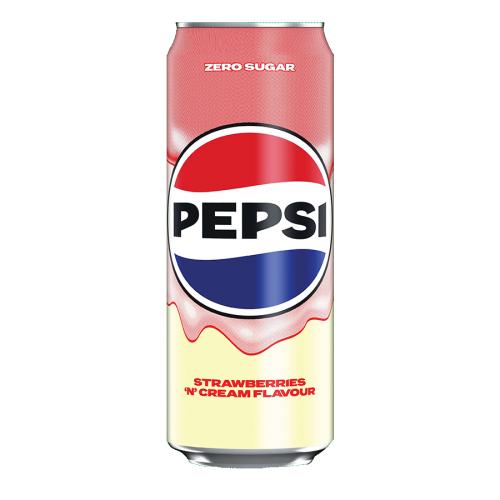 Pepsi Strawberry & Cream Zero Sugar 24x330ml