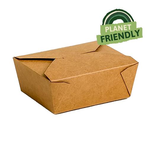 Brown Kraft Leakproof Food Container NO.8 1x300 (150x120x65mm)