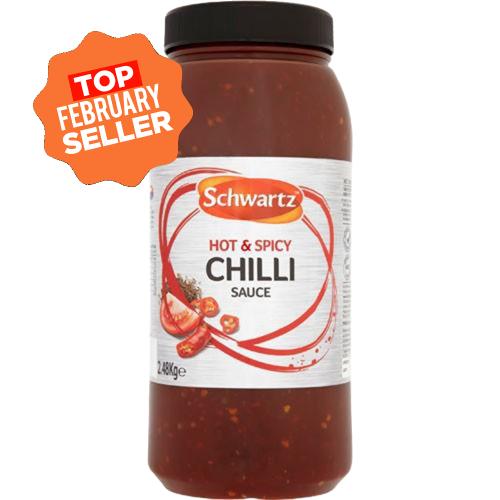 Schwartz Hot Chilli Sauce 4x2.48kg