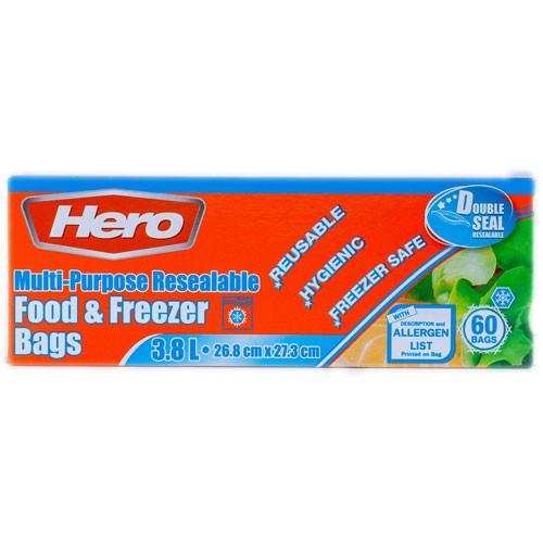 Hero Freezer Food Bags 6x60 (3.8lt)