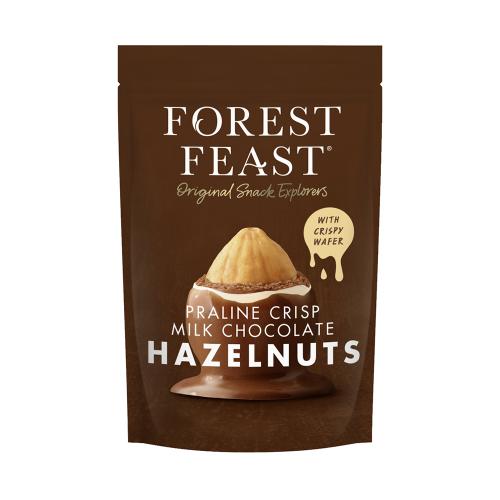 Forest Feast Praline Crisp Milk Chocolate Hazelnuts 8x100g