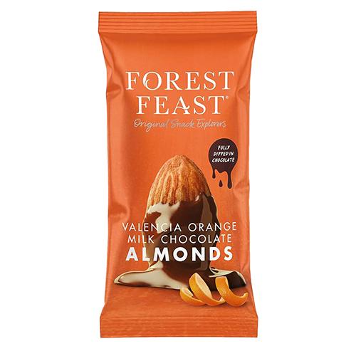 Forest Feast Valencia Orange Milk Chocolate Almonds 12x40g Impulse