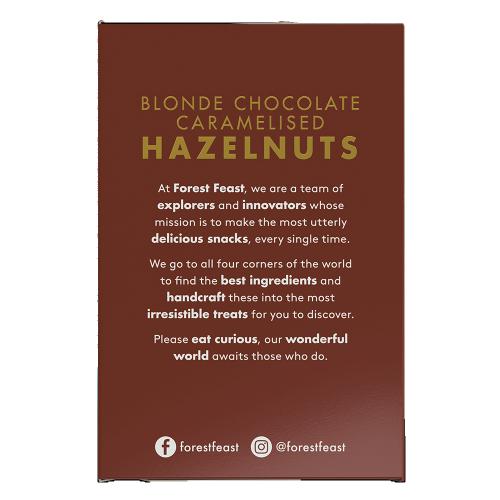 Forest Feast Blonde Chocolate Caramelised Hazelnuts 6x100g (Gift Cube)