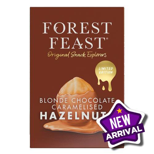 Forest Feast Blonde Chocolate Caramelised Hazelnuts 6x100g (Gift Cube)