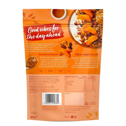 Just Live A Little Maple & Pecan Gluten Free Granola 5x360g