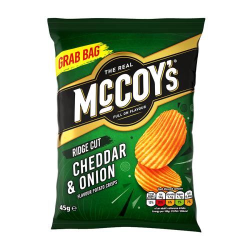 McCoys Cheddar & Onion 26x45g