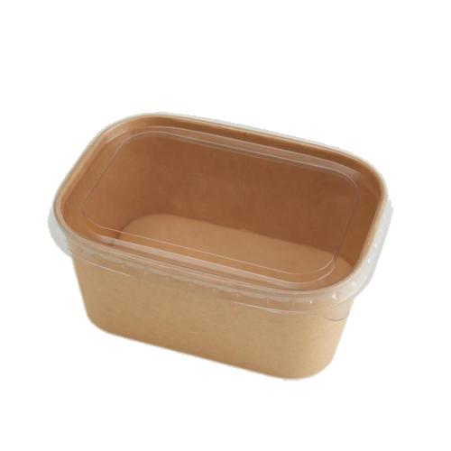 Brown 1000ml Kraft Rectangle Bowl 1x300