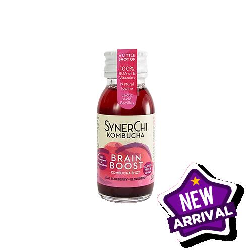 Brain Boost Kombucha Shot with Acai, Blueberry and Elderberry (10x60ml) Synerchi