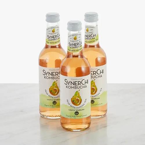 SynerChi Kombucha Pear with Matcha Tea 12x330ml