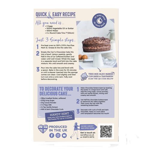Carr's Chocolate Cake Mix 7x475g