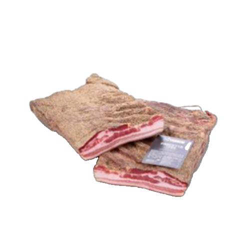 Sliced smoked bacon (flat pancetta) in tray 10x500g