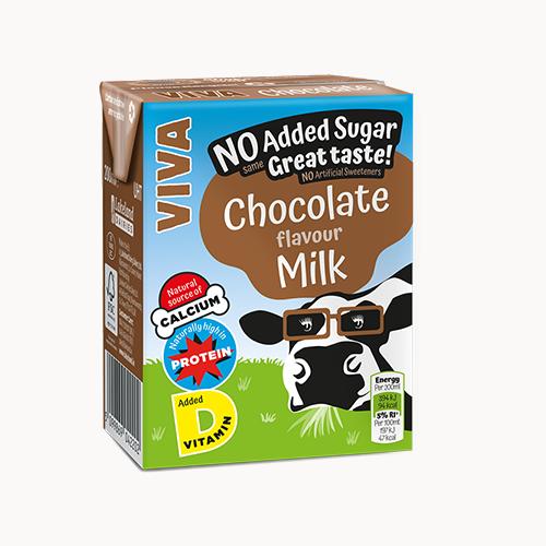Viva Chocolate Flavoured Milk 27x200ml (No Added Sugar)