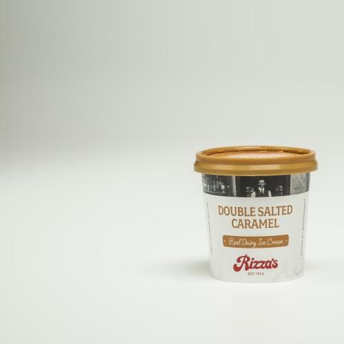 Rizzas Double Salted Caramel Ice Cream Tubs 24x125ml