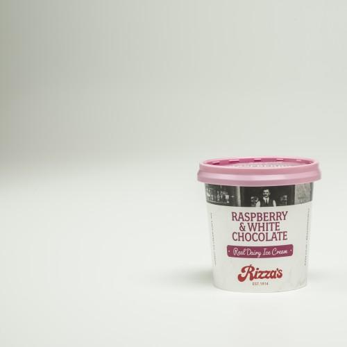 Rizza Raspberry & White Chocolate Ice Cream Tub 24x125ml