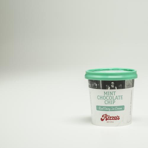 Rizzas Mint Chocolate Chip Ice Cream Tub 24x125ml