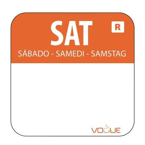 Saturday Orange Labels 1x1000 Roll
