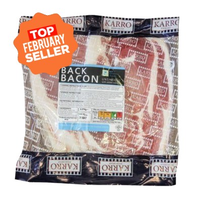 Rindless Back Bacon 4x2.27kg