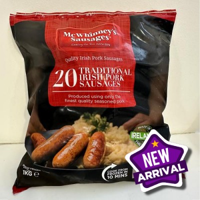 McWhinney's Pork Sausage 8x1kg Retail Pack