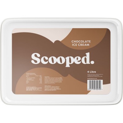 Scooped Chocolate Ice Cream 2x4ltr