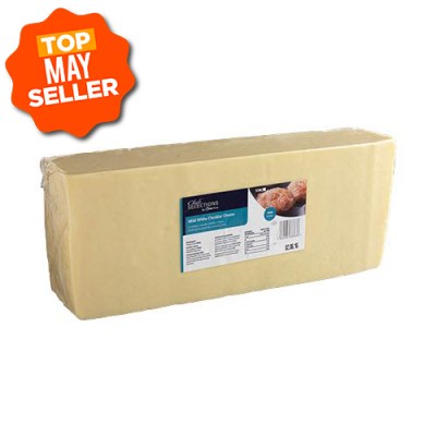Chefs' Selections Mild White Cheddar Block 4x5kg