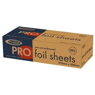 Prowrap Embossed Foil Sheets 27cmx30cm Pre Cut (6x500)