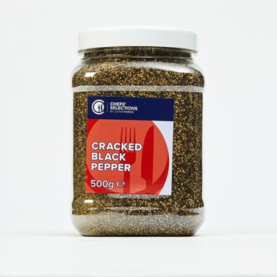 Chefs' Selections Cracked Black Pepper 6x500g