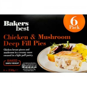 McColgan's Bakers Best Chicken & Mushroom Deep Fill Pies 8x6