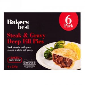 McColgan's Bakers Best Steak & Gravy Deep Fill Pies 8X6