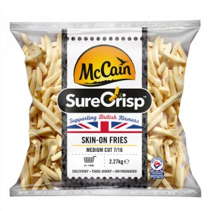 McCain Medium Cut Chips Skin On 4x2.27kg (11x11)