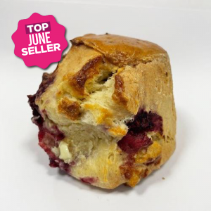  O'Keeffes Bakery Raspberry White Chocolate Scone 100x120g (Unbaked)