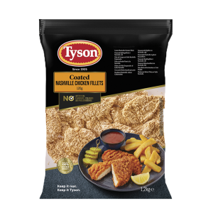 Coated Nashville Chicken Fillets 8x1.2kg (Tyson Foods)