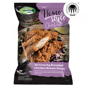Meadowvale Breaded Chicken Strips 4x1kg