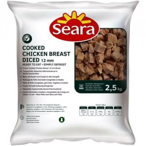 Seara 12mm Cooked & Diced Chicken Breast 4x2.5kg