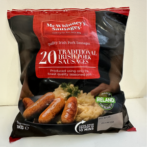 McWhinney's Pork Sausage 8x1kg Retail Pack