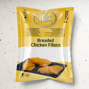 Pure Poultry Plain 150g Breaded Fillet 5x1.05kg
