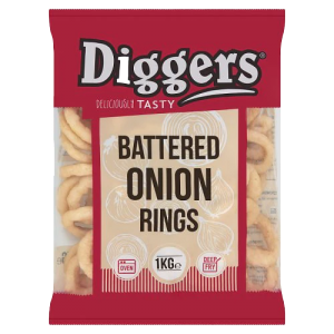 Diggers Battered Onion Rings 6x1kg