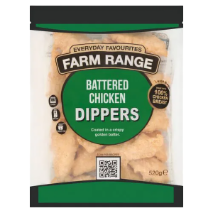 Farm Range Battered Chicken Dippers 10x520g