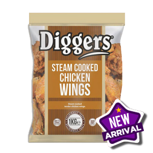 Diggers Steam Cooked Chicken Wings 5x1kg