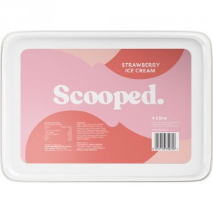 Scooped Strawberry Ice Cream 2x4ltr