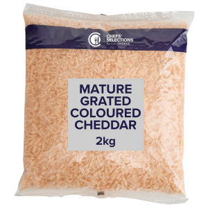 Chefs' Selections Grated Red Cheddar 6X2KG