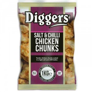 Diggers Salt & Chilli Chicken Chunks 5x1kg