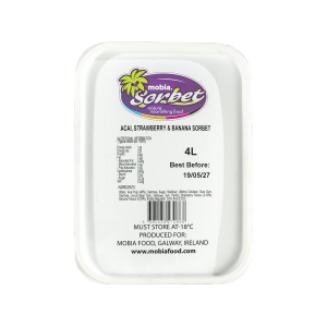 Mobia Acai Strawberry & Banana Sorbet 4x4ltr