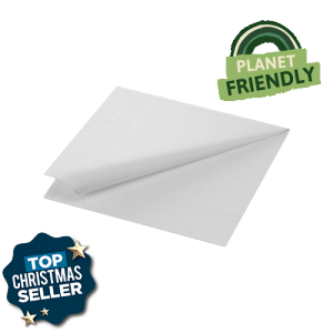 Duni White Napkin 2Ply 33cm (16x125)