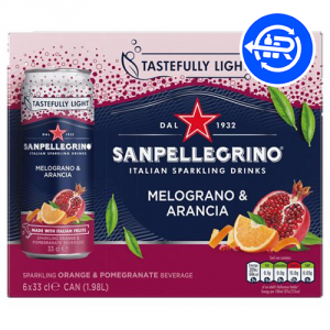 San Pellegrino Pomegranate & Orange Can 4x6x330ml