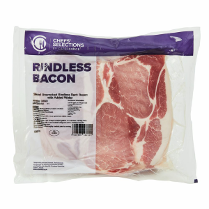 Chefs' Selections Unsmoked Rindless Back Bacon 4x2kg
