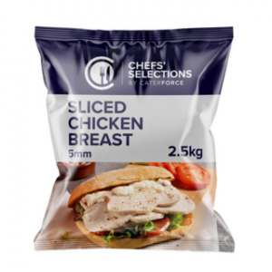 Chefs' Selections Cooked Chicken Breast Sliced 5mm 4x2.5kg