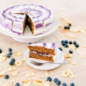 10inch Vegan Banana & Blueberry Cake 1x16ptn