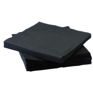 2ply 33cm Black Napkin 20x100