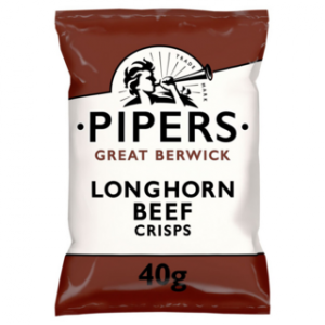 Longhorn Beef Crisps 24x40g